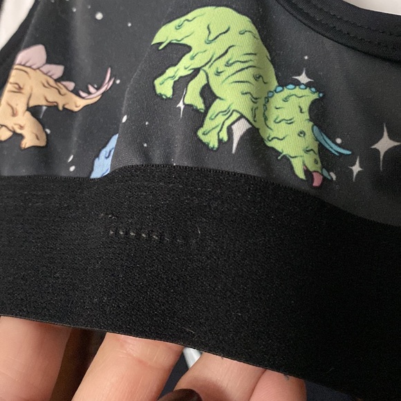 Dinosaurs cute sports bra - Electro threads - Picture 3 of 5